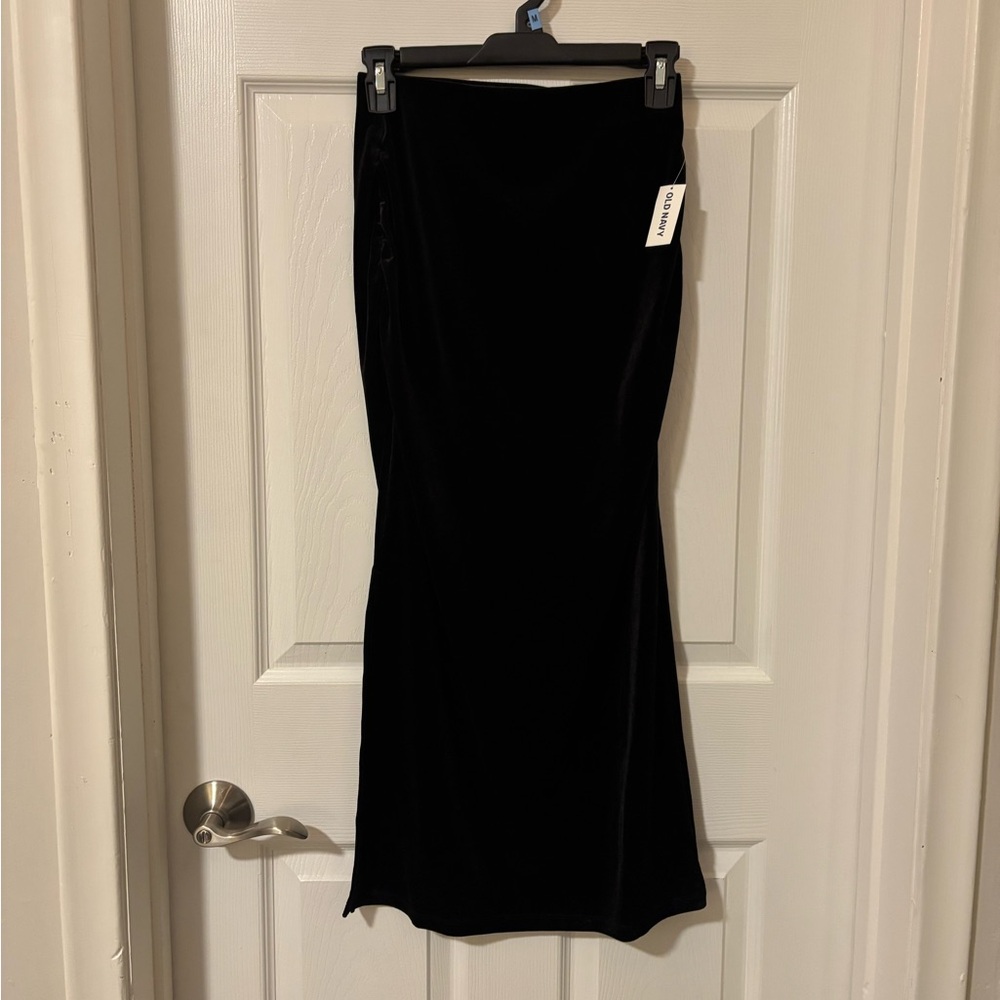 NWT Old Navy Velvet Midi Skirt XS Elastic Waist